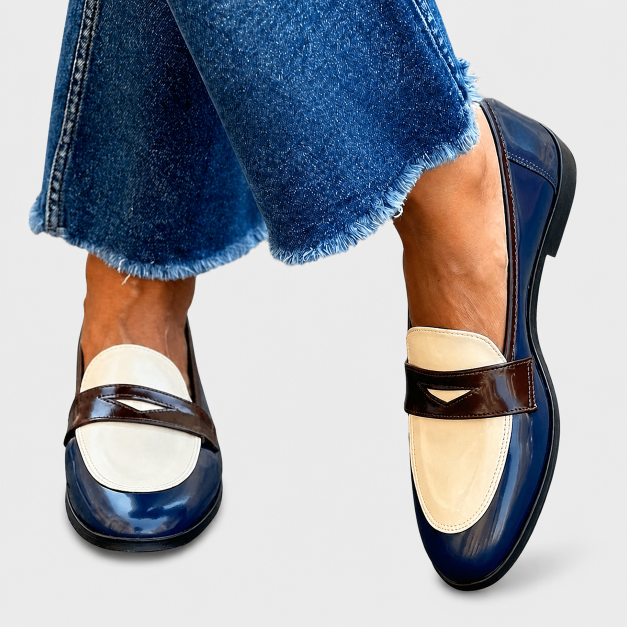 Claudia | Mocasines de Contraste
