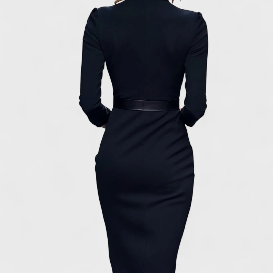 SERENA - Vestido refinado y elegante con cinturón