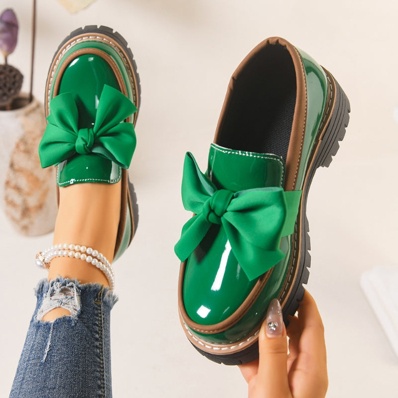 Mocasines Brillantes con Lazo