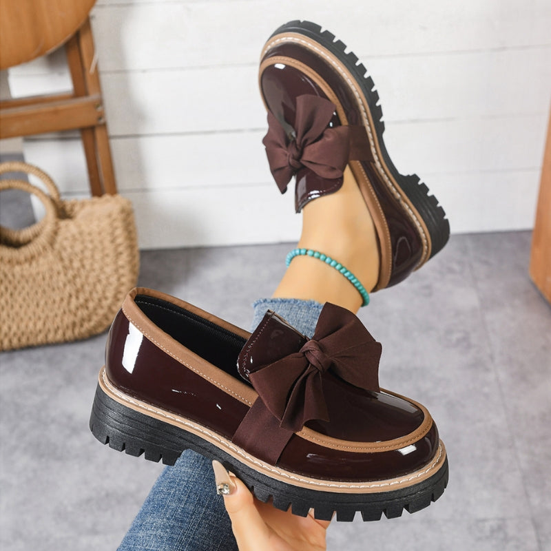 Mocasines Brillantes con Lazo