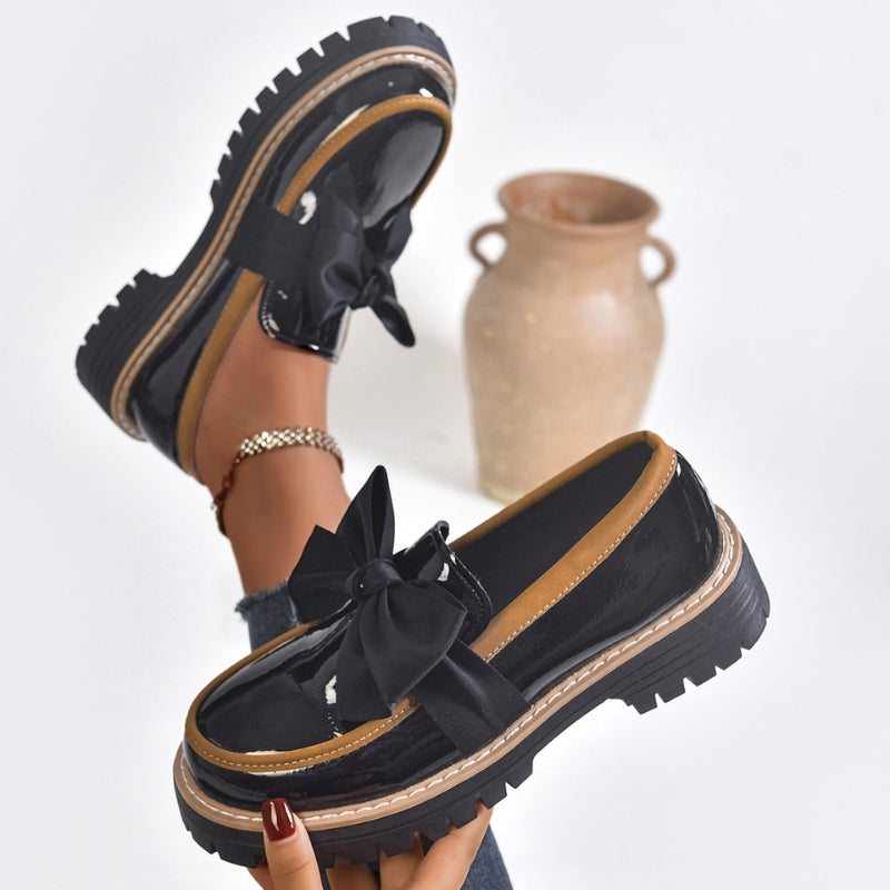 Mocasines Brillantes con Lazo