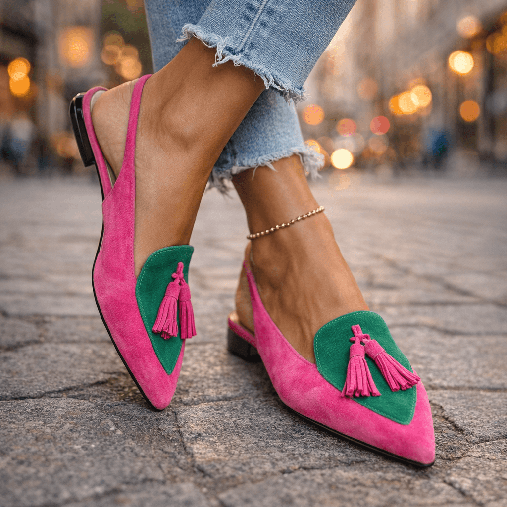 Lorena | Sandalias con Tiras y Borlas
