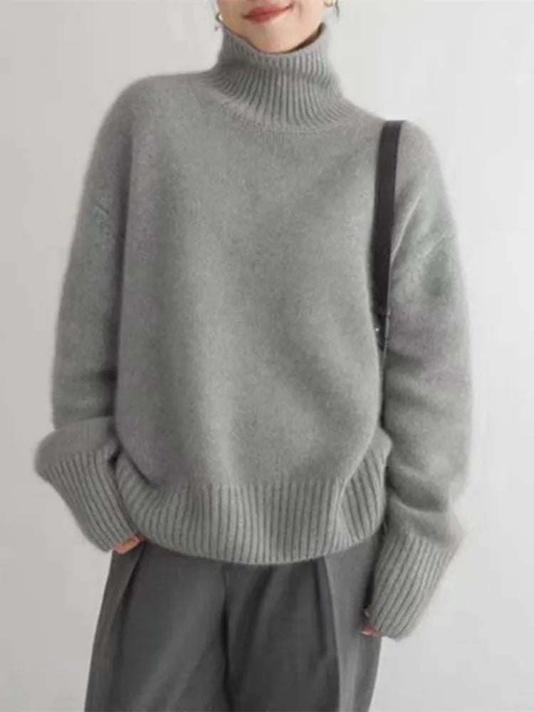 MIRANDA™ | SUÉTER DE CUELLO ALTO DE CASHMERE