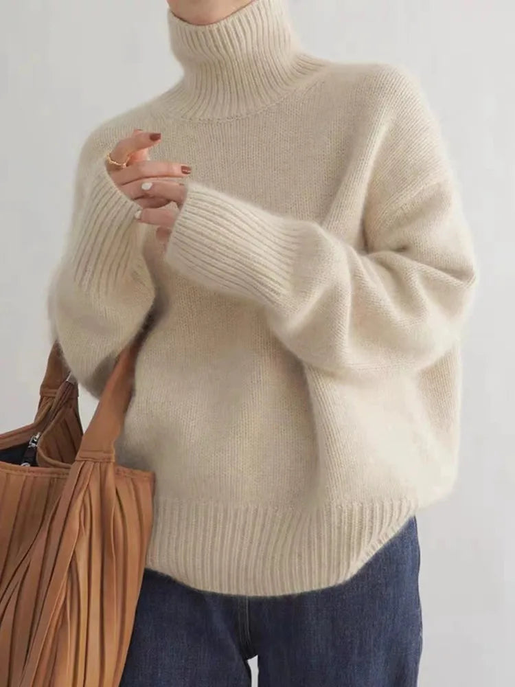 MIRANDA™ | SUÉTER DE CUELLO ALTO DE CASHMERE