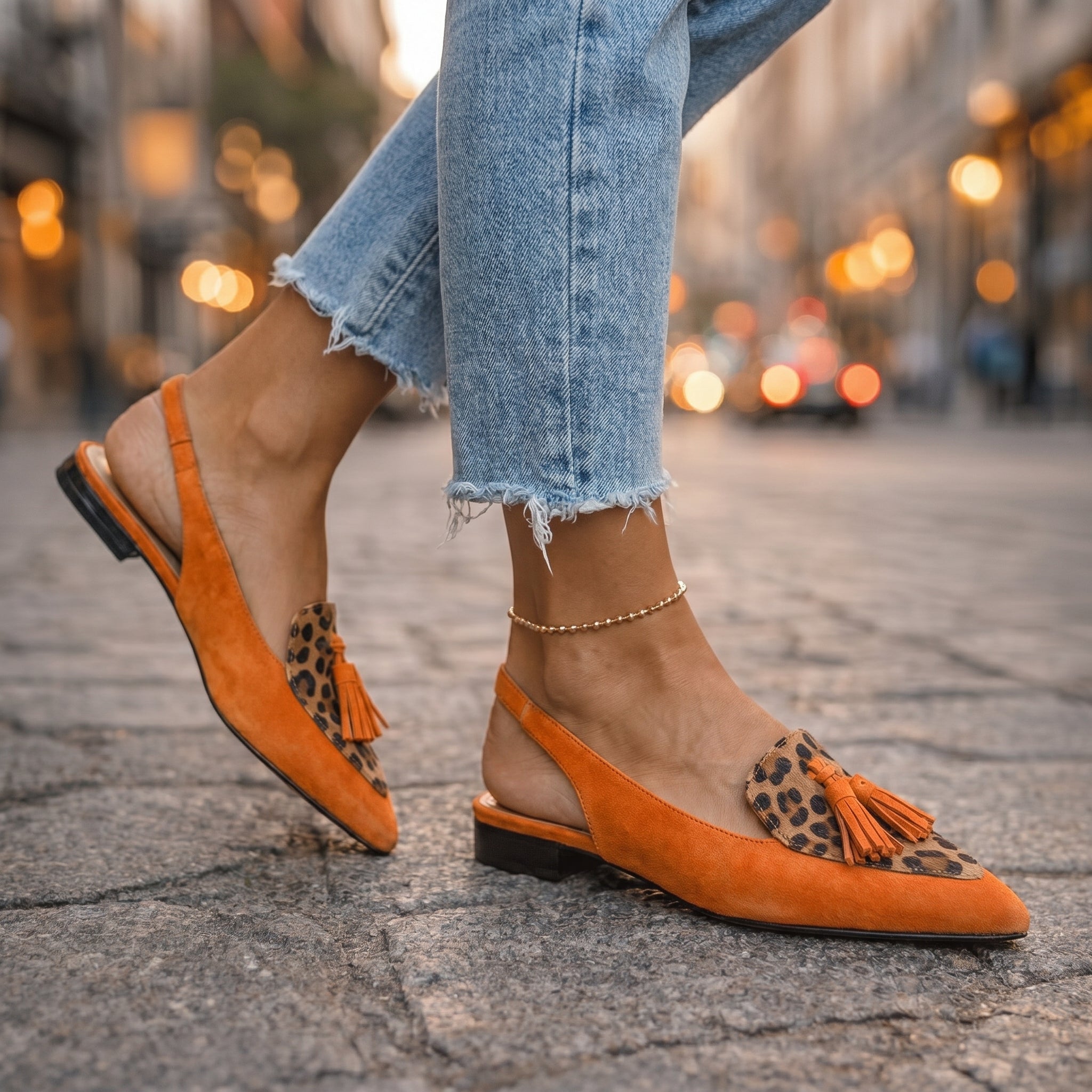 Lorena | Sandalias con Tiras y Borlas