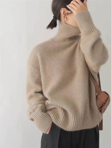 MIRANDA™ | SUÉTER DE CUELLO ALTO DE CASHMERE