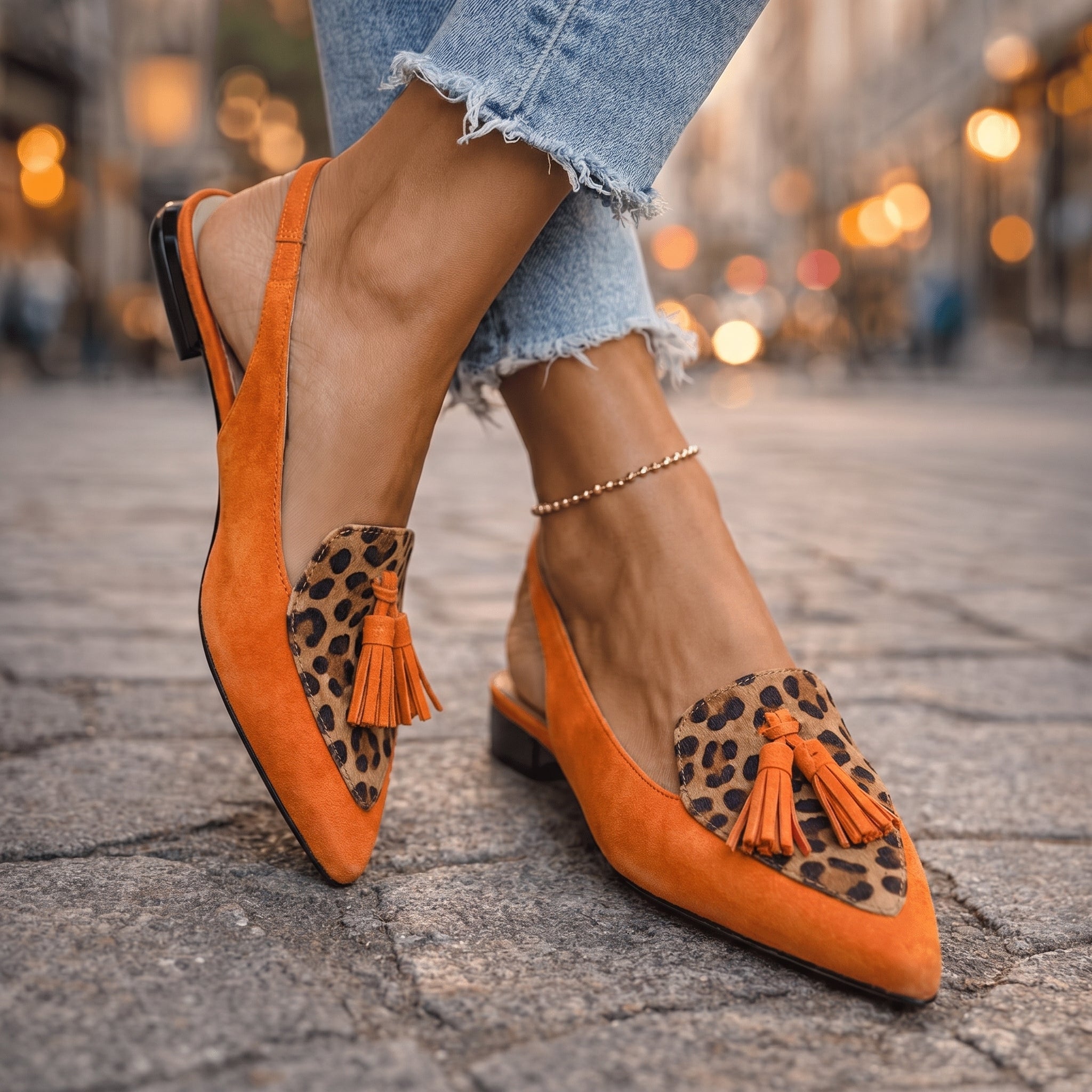 Lorena | Sandalias con Tiras y Borlas