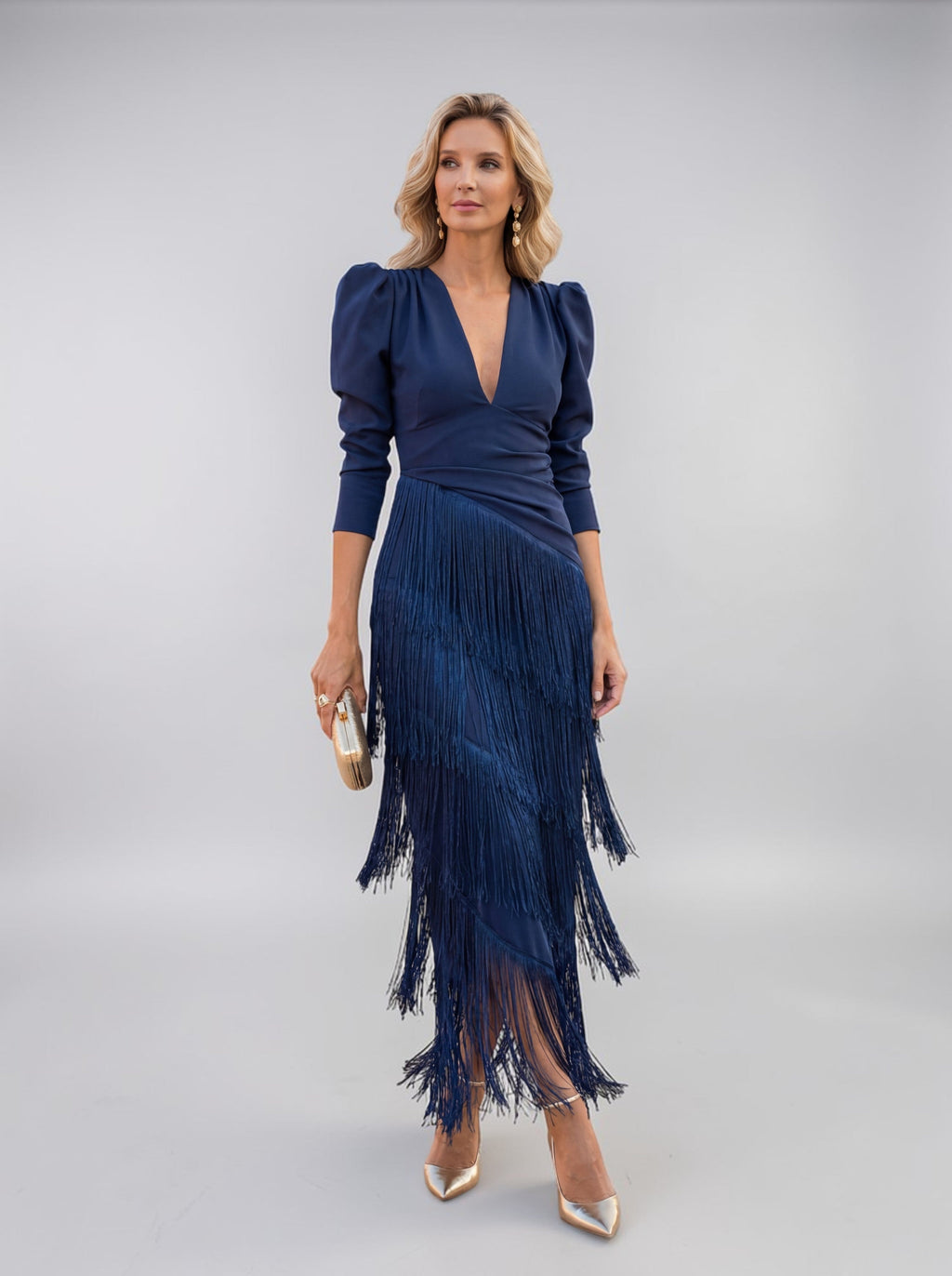 Sofía | Vestido con fleco elegante